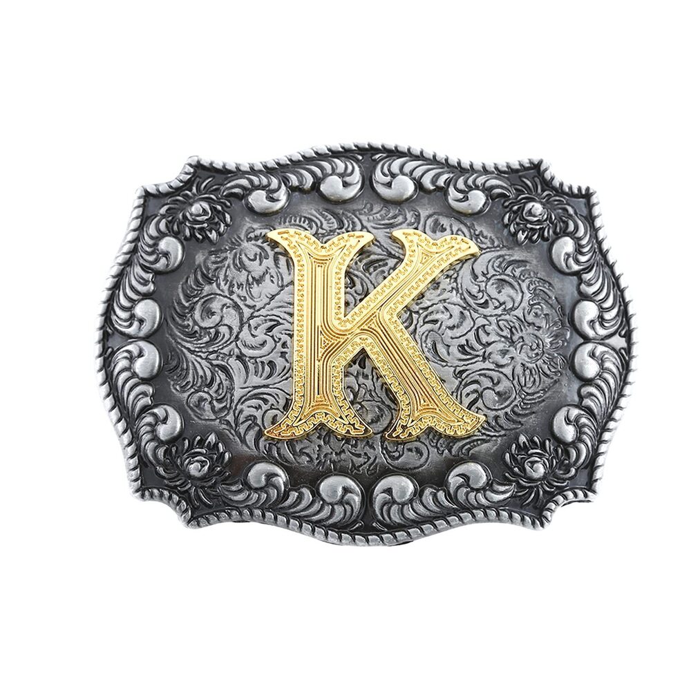 5061 Belt Buckle , Western Cowboy Rodeo Small Alphabet Letter ABCDMRJ to Z